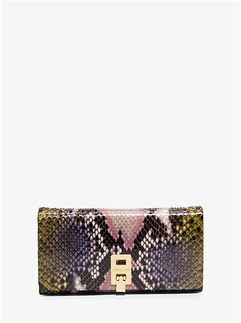 michael kors natural python wallet|Miranda Hand.